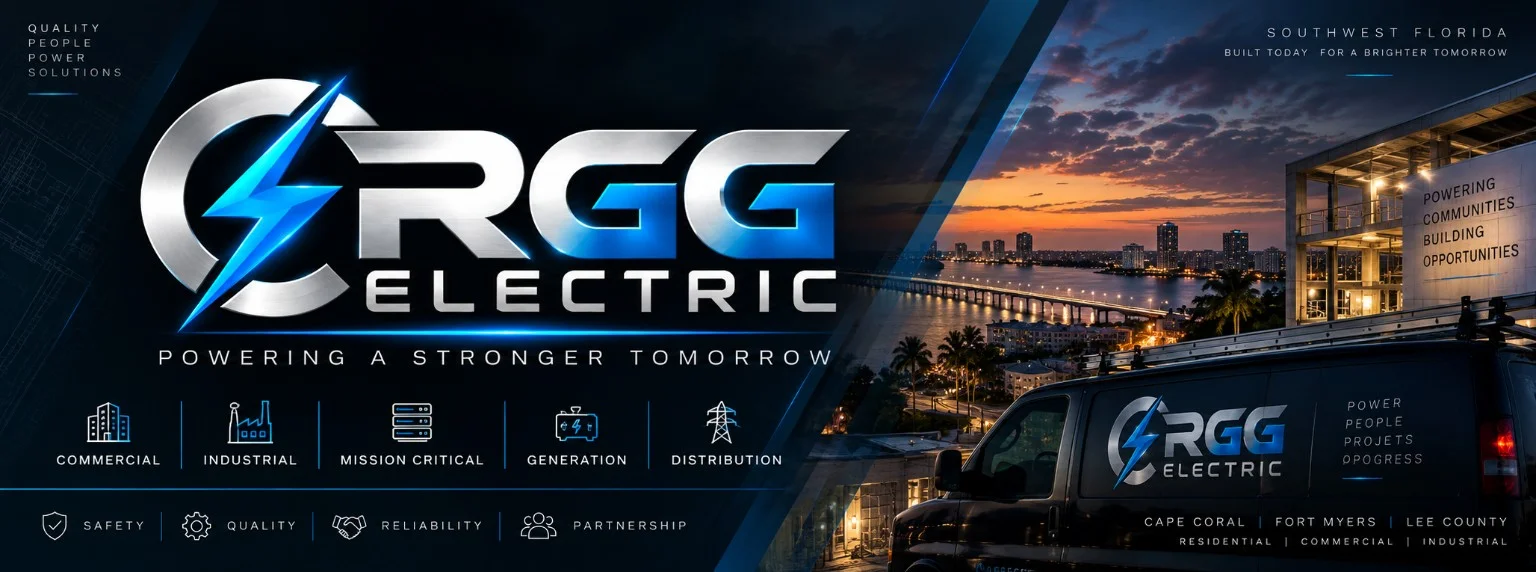 CRGG ELECTRIC brand artwork: Powering a Stronger Tomorrow